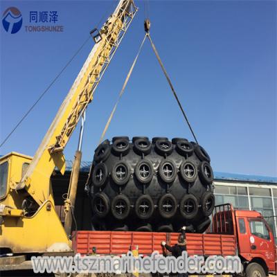 Rubber Pneumatic Marine Fender With Used Tires Chain Net